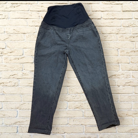 Ingrid & Isabel Denim - NWOT Over the Belly Boyfriend Maternity Jeans Ingrid & Isabel Black Wash Size 12